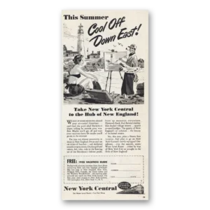 1950 New York Central Print Ad | Cool Off