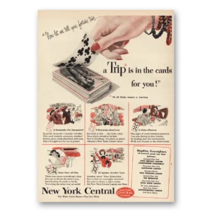 1950 New York Central Print Ad | Trip Is In Cards