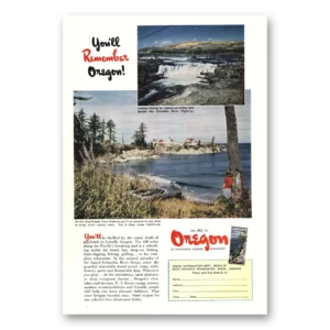1950 Oregon Print Ad | Celilo Falls