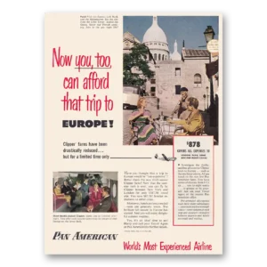 1950 Pan Am Print Ad | Double Decked