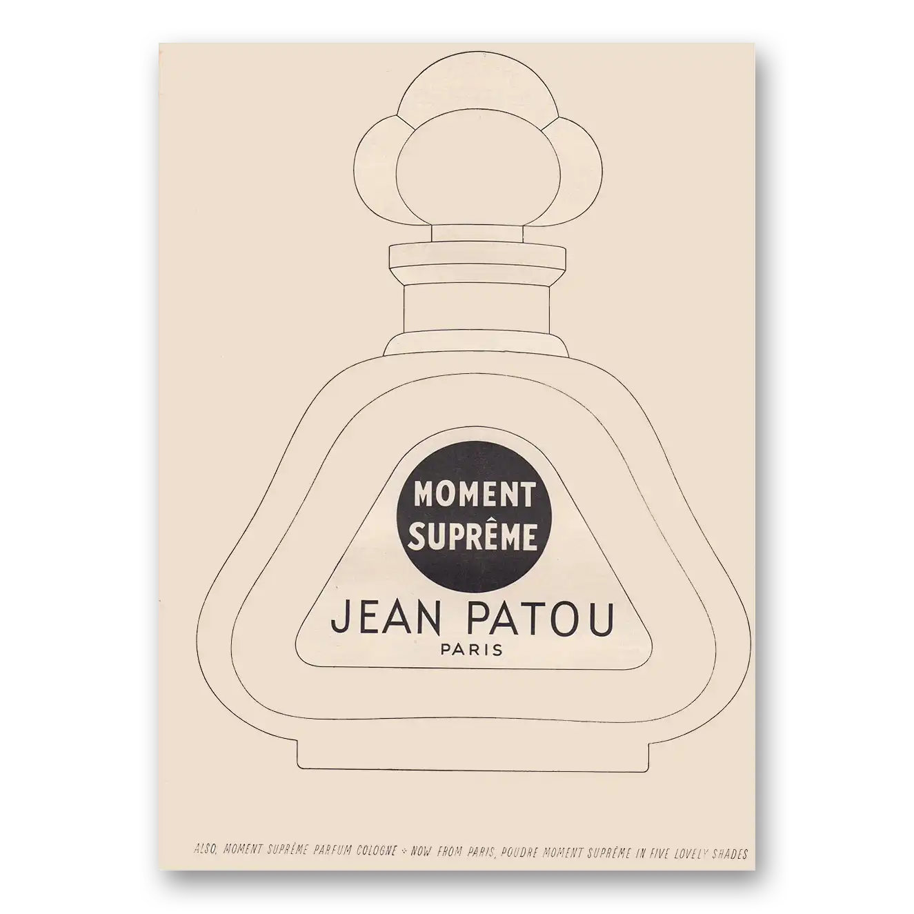 1950 Moment Supreme Perfume Print Ad | Paris Moment Supreme