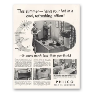 1950 Philco Air Conditioner Print Ad | Hang Your Hat