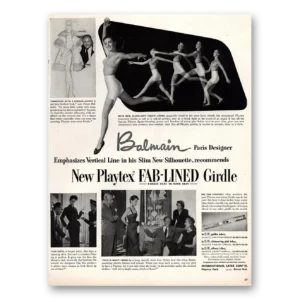 1950 Playtex Undergarments Print Ad | Girdle Balmain
