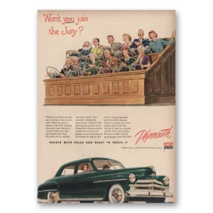 1950 Plymouth Print Ad | Join Jury