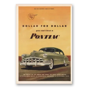 1950 Pontiac Print Ad | Behind Wheel