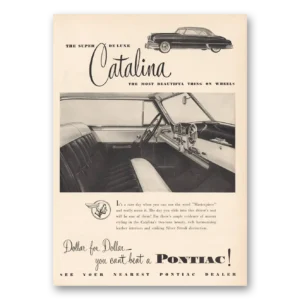 1950 Pontiac Catalina Print Ad | Most Beautiful Thing