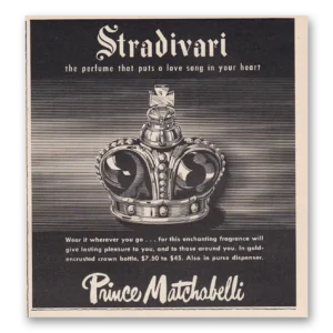 1950 Stradivari Perfume Print Ad | Love Song
