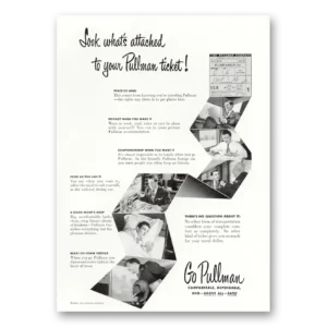 1950 Pullman Print Ad | Ticket