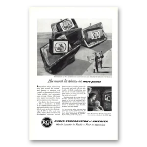 1950 RCA Television Print Ad | Fits Television