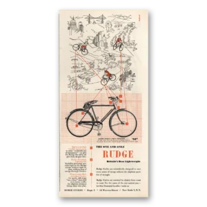 1950 Rudge Bicycles Print Ad | One Only