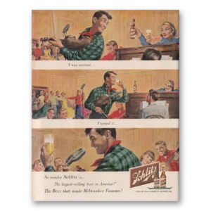 1950 Schlitz Beer Print Ad | Tasted It