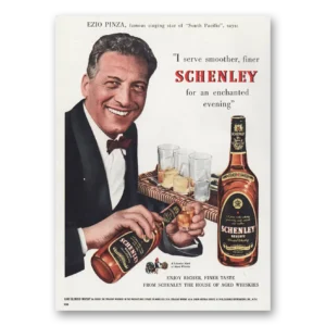 1950 Schenley Whiskey Print Ad | Ezio Pinza