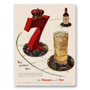 1950 Seagrams 7 Crown Whiskey Print Ad | Perfect Days