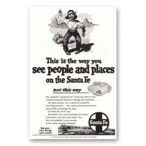1950 Santa Fe Railway Print Ad | Oscar M Bryn