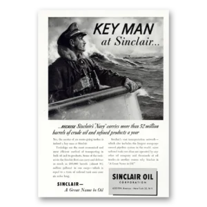 1950 Sinclair Print Ad | Key Man
