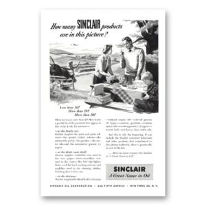1950 Sinclair Print Ad | Sinclair Products