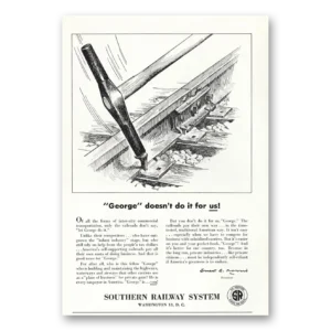 1950 Southern Railway Print Ad | George