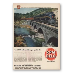 1950 RPM DELO Oil Print Ad | Sprinters
