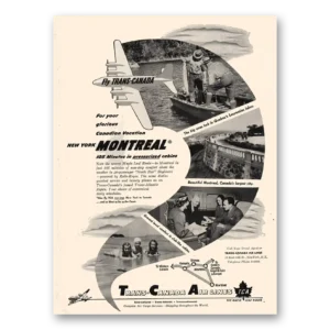 1950 TCA Air Canada Print Ad | New York