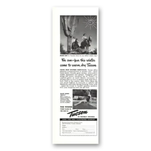 1950 Tucson Arizona Print Ad | Sun Fun