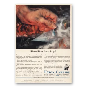 1950 Union Carbide Print Ad | Wetter Water