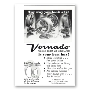 1950 Vornado Fan Print Ad | Any Way You Look At It