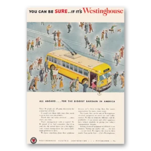 1950 Westinghouse Print Ad | All Aboard
