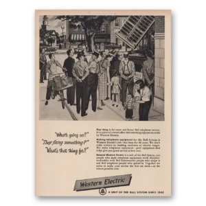 1950 Western Electric Print Ad | Fixing Something