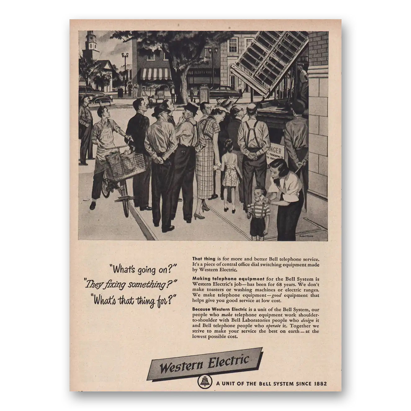 1950 Western Electric Print Ad | Fixing Something