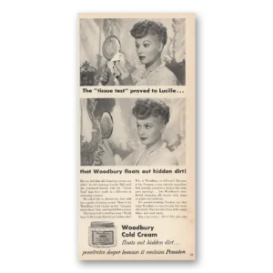 1950 Woodbury Print Ad | Lucille Ball