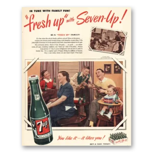 1951 7Up Print Ad | Be Fresh Up Family