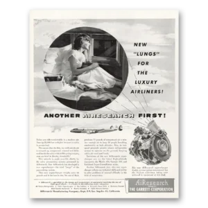 1951 Garrett AiResearch Print Ad | Luxury Airliners