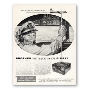 1951 Garrett AiResearch Print Ad | Push Button