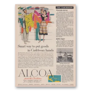 1951 Alcoa Print Ad | Caribbean Hands