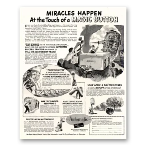 1951 Automatic Transportation Print Ad | Magic Button
