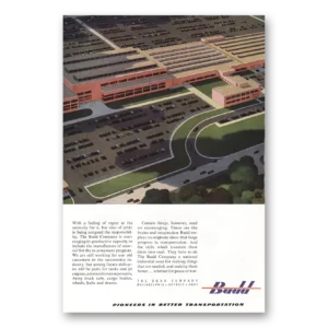 1951 Budd Print Ad | Re Armament