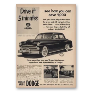1950 Dodge Print Ad | Drive It