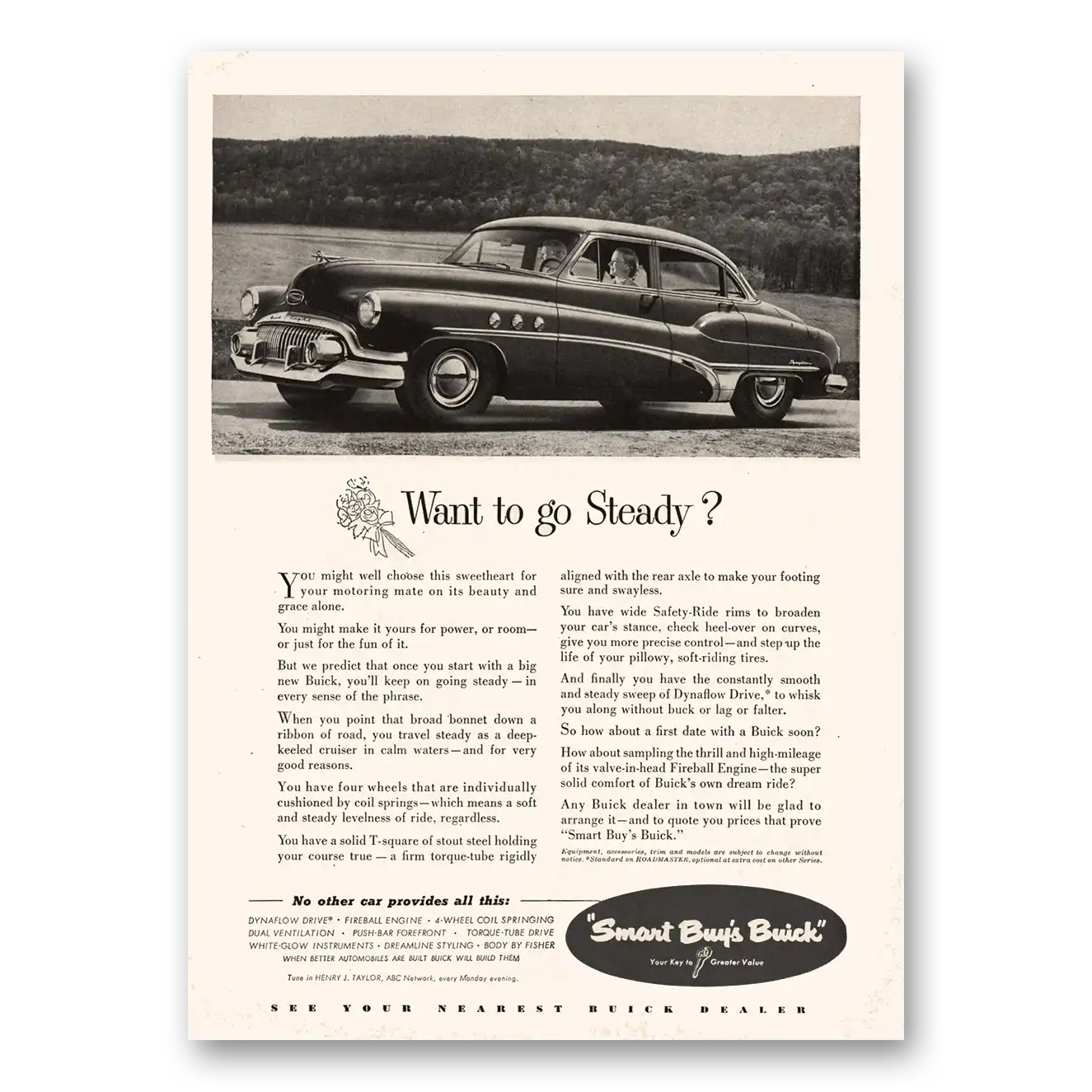 1951 Buick Print Ad | Go Steady