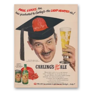 1951 Carlings Red Cap Ale Print Ad | Paul Lukas