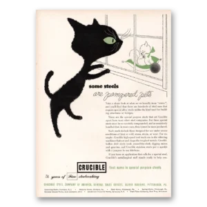 1951 Crucible Steel Print Ad | Pampered Pets