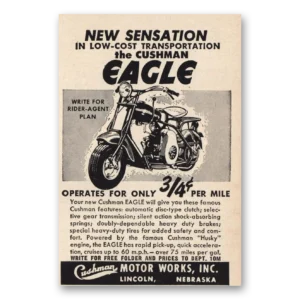 1951 Cushman Eagle Print Ad | New Sensation