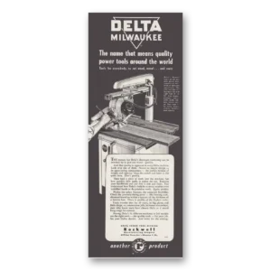 1951 Delta Milwaukee Saw Print Ad | Power Tools