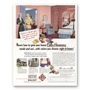 1951 Devoe Paint Print Ad | Color Harmony