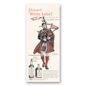 1951 Dewars White Label Print Ad | Tartan Cameron