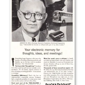 1951 Dictaphone Print Ad | Electronic Memory