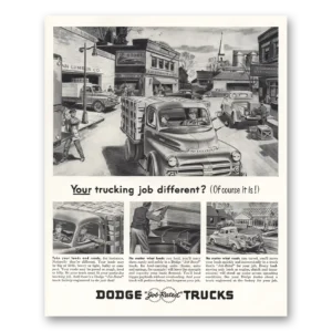 1952 Dodge Trucks Print Ad | Trucking Job