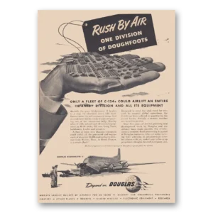 1951 Douglas Print Ad | C124 Rush By Air