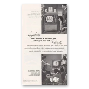 1951 DuMont Television Print Ad | Mount Vernon