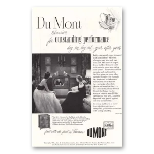 1951 DuMont Television Print Ad | Mt Vernon