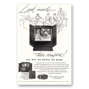1951 DuMont Television Print Ad | Look Inside